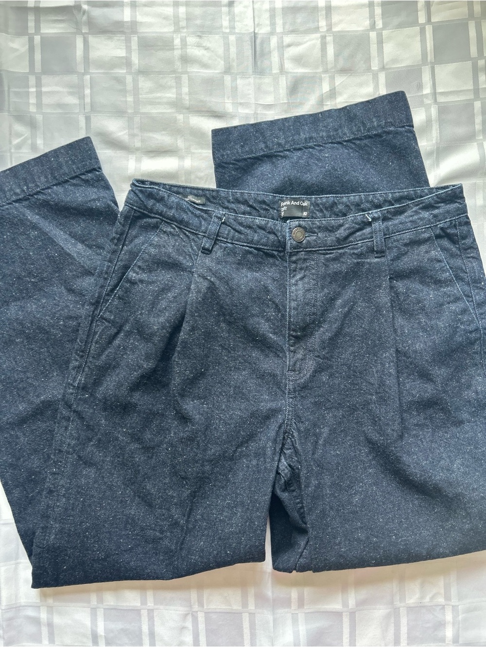 Frank & Oak Joni Wide Leg Dark Denim Pants